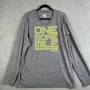 Under Armour  T Shirt Mens 2XL One More Mile Fitted Heatgear Long Sleeve Graphic